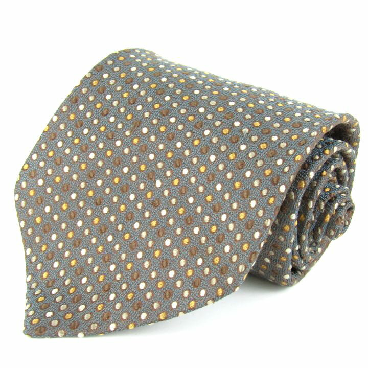 【1000円ポッキリ送料無料】カルバンクライン ネクタイ ブランド ドット柄 シルク CK メンズ グレー Calvin klein 【中古】