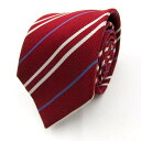 MODA RITORNO モダリトルノ ブランド ネクタイ ストライプ柄 シルク PO メンズ ワインレッド 【中古】