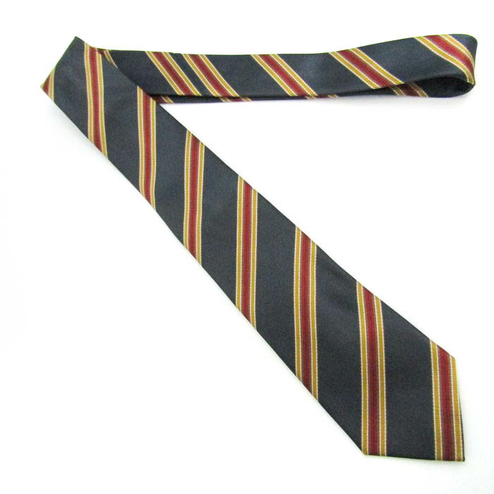 SIMPLE PHRASE CRAVAT シンプルフレーズクラバット ブランド ネクタイ ストライプ柄 PO メンズ グレー 【中古】
