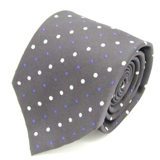 シンプルフレーズクラバット ブランド ネクタイ ストライプ柄 ドット シルク PO メンズ グレー SIMPLE PHRASE CRAVAT 【中古】 シンプルフレーズクラバット ブランド ネクタイ ストライプ柄 ドット シルク PO メンズ グレー SIMPLE PHRASE CRAVAT 【中古】