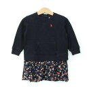 RALPH LAUREN ラルフローレン ワンピース トップス 長袖 チュニック 花柄 ベビー 女の子用 18Mサイズ ネイビー 【中古】