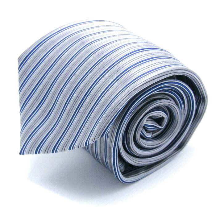 BRICK HOUSE ブリックハウス ブランド ネクタイ ストライプ柄 パネル柄 PO メンズ グレー 【中古】