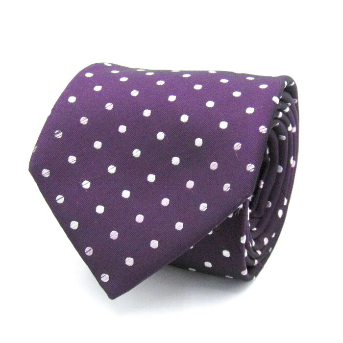 シンプルフレーズクラバット ブランド ネクタイ ドット シルク PO メンズ パープル SIMPLE PHRASE CRAVAT 【中古】