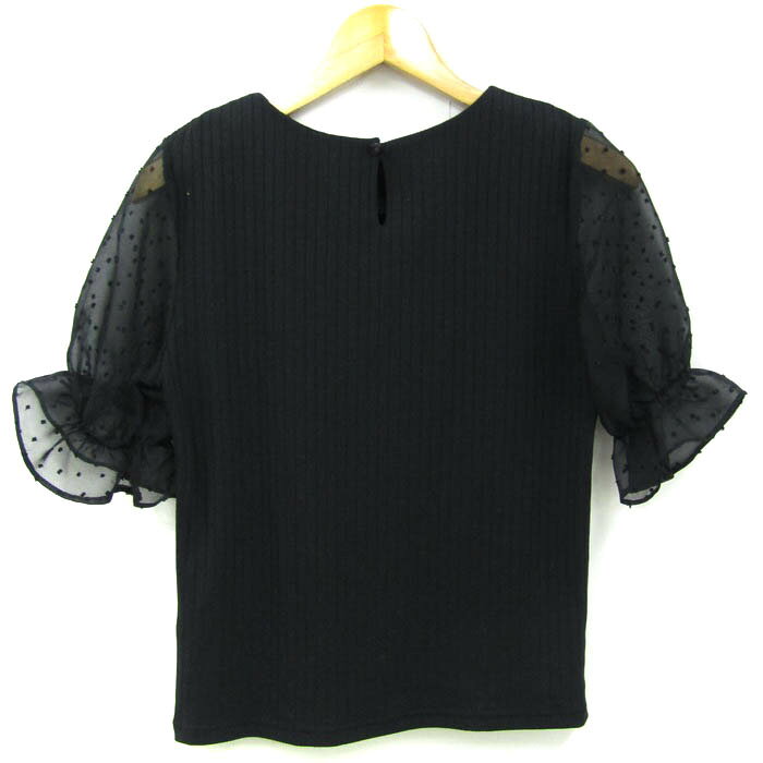 【3000円以上購入で50％OFFクーポン 8/1 0:00〜8/3 23:59 】ロペピクニック カットソー シャツ トップス 半袖 レディース 38サイズ ブラック ROPE PICNIC 【中古】 barce-13142748 barce サンプル画像2