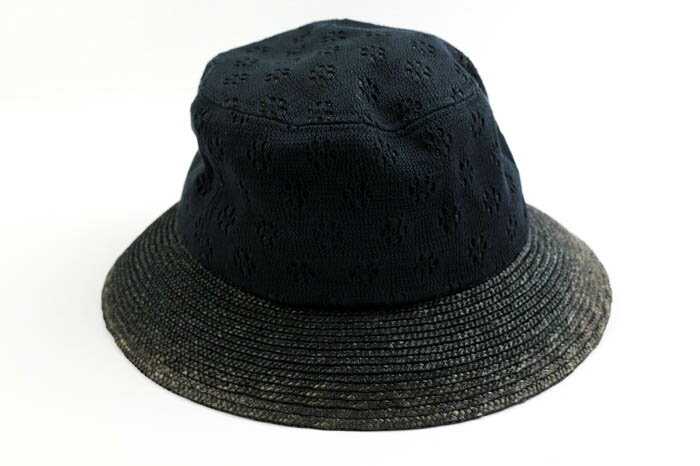 フェリシモ ハット 麦わら帽子 日本製 ブランド レディース ブラック FELISSIMO 【中古】