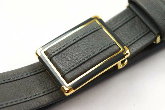 belt ベルト 未使用 仔牛革 レザー 日本製 ダメージ有 小物 メンズ ブラック 【中古】