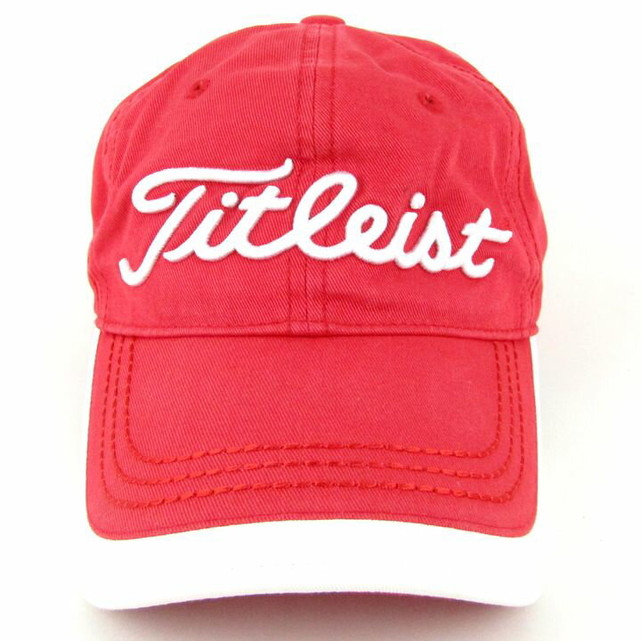 Titleist タイトリスト キャップ ストラップバック ゴルフ スポーツウエア 帽子 ブランド メンズ レッド 【中古】