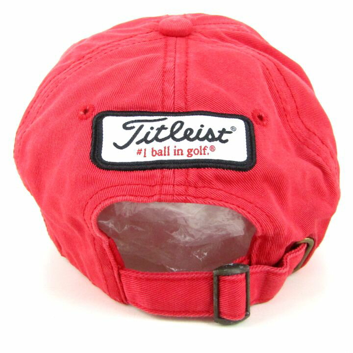 Titleist タイトリスト キャップ ストラップバック ゴルフ スポーツウエア 帽子 ブランド メンズ レッド 【中古】