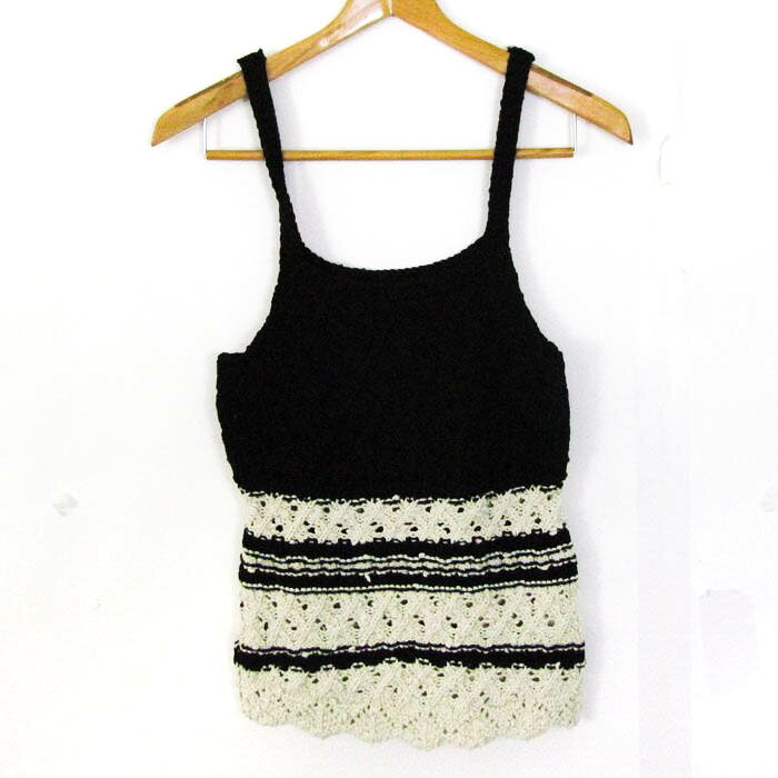 ZARA ザラ ニット トップス キャミソール レディース Mサイズ ブラック 【中古】