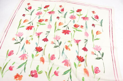 ローラアシュレイ スカーフ 花柄 シースルー イタリア製 ブランド 小物 レディース ホワイト系 Laura Ashley 【中古】 ローラアシュレイ スカーフ 花柄 シースルー イタリア製 ブランド 小物 レディース ホワイト系 Laura Ashley 【中古】