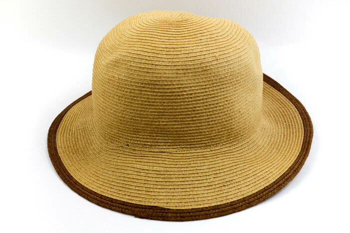 ナミキデザイン ペーパーハット 麦わら帽子 つば広 ブランド レディース ベージュ NAMIKI design 【中古】