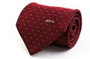 ワールドカップ ブランド ネクタイ JAWOC サッカー ドット スクエア柄 シルク 日本製 PO メンズ ワインレッド FIFA 【中古】