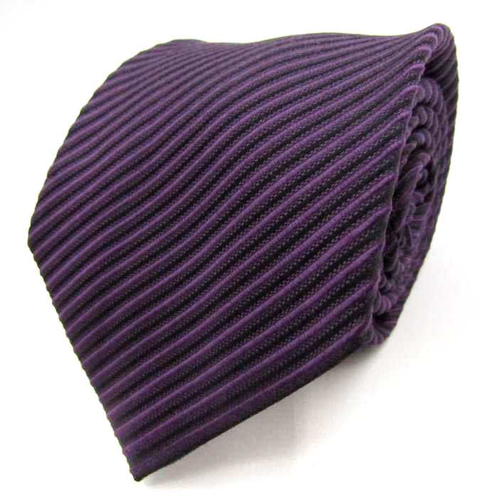 【最大50％OFFクーポン配布中】BRICK HOUSE ブリックハウス ブランド ネクタイ ストライプ柄 シルク PO メンズ パープル 【中古】