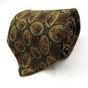 ダンヒル ブランド ネクタイ 楽器 総柄 ドット 花柄 シルク イタリア製 PO メンズ カーキ Dunhill 【中古】(4)