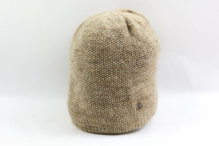 Knit Hat - 【39％OFFクーポン配布中】エル ニットキャップ ウール混 チャーム付き 帽子 ブランド レディース フリー サイズ ベージュ ELLE 【中古】