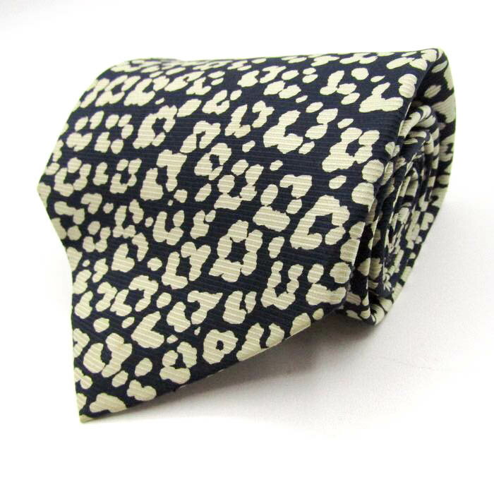 renoma レノマ ブランド ネクタイ 総柄 ドット パネル柄 シルク PO メンズ ネイビー 【中古】