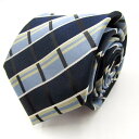 SIMPLE PHRASE CRAVAT シンプルフレーズクラバット ブランド ネクタイ ストライプ柄 格子柄 シルク PO メンズ ネイビー 【中古】