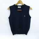 マンシングウェア ニットベスト ジャケット アウター Vネック グランドスラム ゴルフウエア メンズ Sサイズ ネイビー Munsing wear 【中古】