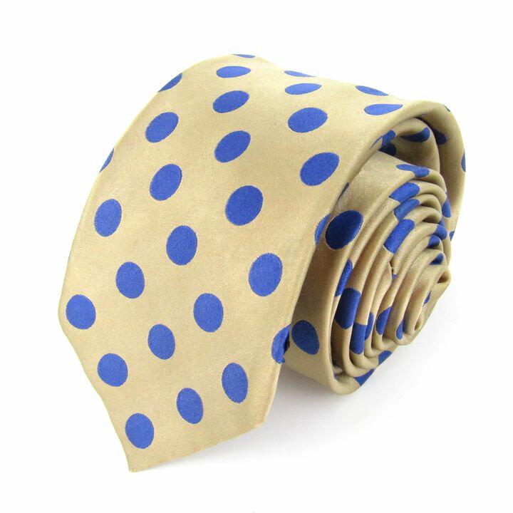 THE SUIT COMPANY スーツカンパニー ネクタイ ブランド ナロータイ ドット柄 シルク 日本製 メンズ ベージュ 【中古】