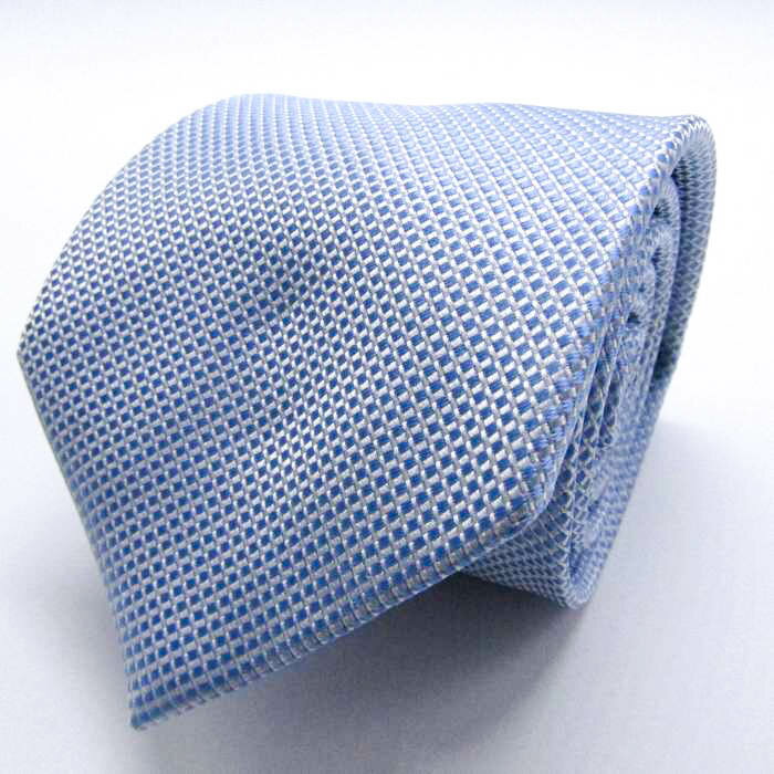 CALDIANE カルディアーネ ブランド ネクタイ チェック柄 格子柄 シルク PO メンズ ブルー 【中古】