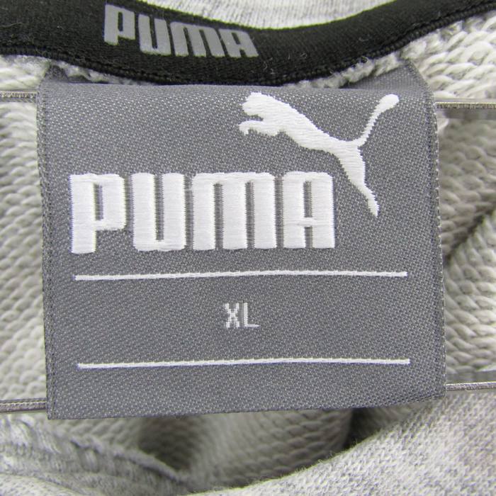 PUMA プーマ パーカー トップス プルオーバー スウェット スポーツウエア 大きいサイズ レディース XLサイズ グレー×黒 【中古】