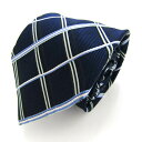 SIMPLE PHRASE CRAVAT シンプルフレーズクラバット ブランド ネクタイ チェック柄 格子柄 シルク PO メンズ ネイビー 【中古】(4)