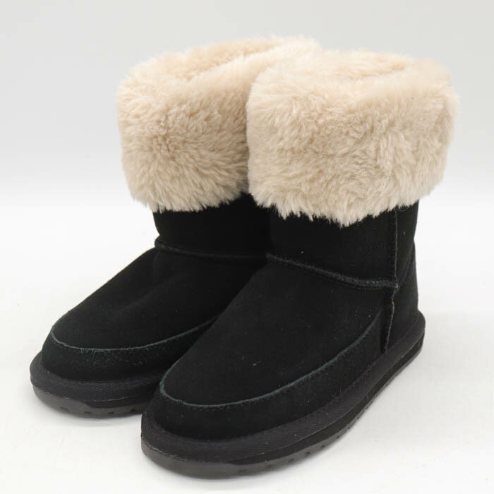 エミュー ブーツ 未使用 K11840 Ardle Black シューズ 靴 黒 キッズ 女の子用 K10/15サイズ ブラック EMU Australia 【中古】