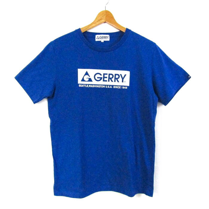 ジェリー 半袖Tシャツ トップス メンズ Lサイズ ブルー×ホワイト GERRY 【中古】