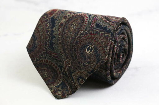 ダンヒル ブランド ネクタイ ロゴ 総柄 ペイズリー シルク イタリア製 PO メンズ ネイビー dunhill 【中古】 ダンヒル ブランド ネクタイ ロゴ 総柄 ペイズリー シルク イタリア製 PO メンズ ネイビー dunhill 【中古】