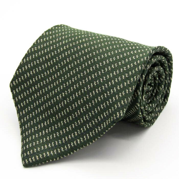 アダムアンドイブ ブランド ネクタイ ストライプ柄 チェック柄 ドット シルク 日本製 PO メンズ カーキ Adam&Eve 【中古】