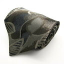 renoma レノマ ブランド ネクタイ ストライプ柄 総柄 リーフ柄 シルク PO メンズ グレー 【中古】