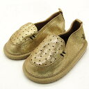 エミュー スリッポン 未使用 B11956S Towra シューズ 靴 ベビー 女の子用 6-12Mサイズ ゴールド EMU Australia 【中古】