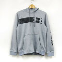 UNDER ARMOUR アンダーアーマー パーカー トップス プルオーバー 裏ボア コールドギア スポーツウエア メンズ SMサイズ グレー×黒 【中古】
