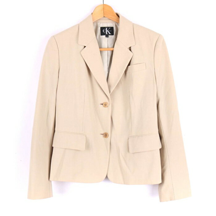 Calvin klein カルバンクライン テーラードジャケット アウター レディース 6サイズ ベージュ 【中古】