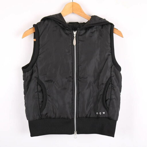 COMME CA WALK コムサウォーク ベスト ジャケット アウター レディース Sサイズ ブラック 【中古】 COMME CA WALK コムサウォーク ベスト ジャケット アウター レディース Sサイズ ブラック 【中古】