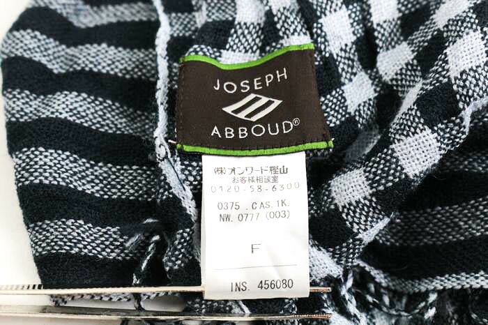 ジョセフアブート ストール チェック/ストライプ柄 ブランド メンズ グレー JOSEPH ABBOUD 【中古】