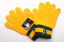 メジャーリーグベースボール 手袋 未使用 A's 野球 グッズ ブランド 小物 メンズ イエロー×グリーン MLB 【中古】