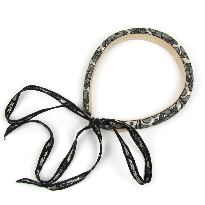 axes femme アクシーズファム Dignity リボン付きカチューシャ 未使用 生成り ブラ...
