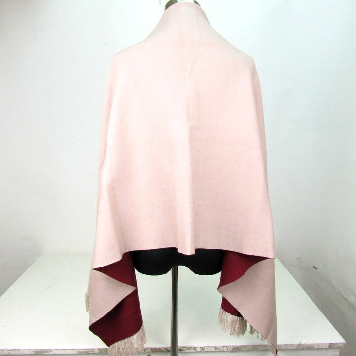 barceのアクシーズファム バイカラー ニット袖付 ストール 未使用 ブランド レディース ベージュ axes femme 【中古】｜アングル2