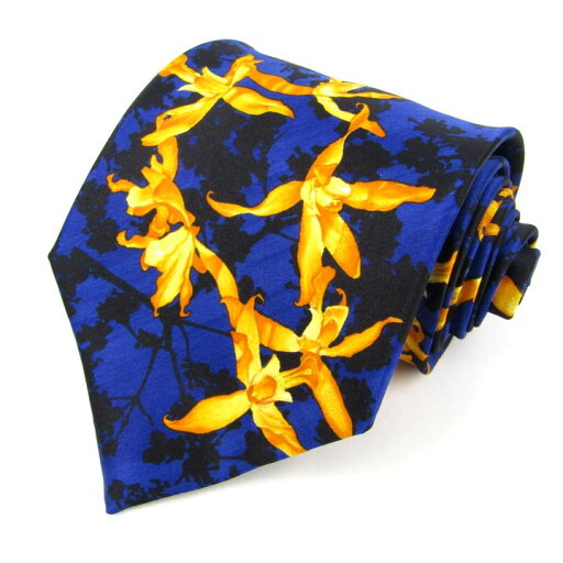 クリスチャンラクロワ ネクタイ ブランド 総柄 植物柄 シルク イタリア生地 メンズ ブルー Christian Lacroix 【中古】 クリスチャンラクロワ ネクタイ ブランド 総柄 植物柄 シルク イタリア生地 メンズ ブルー Christian Lacroix 【中古】