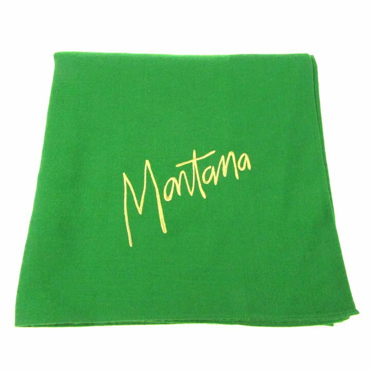 MONTANA モンタナ ストール ひざ掛け 無地 ブランド レディース グリーン 【中古】