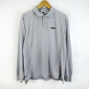 FILA フィラ ポロシャツ 長袖 トップス スポーツウエア メンズ Mサイズ グjレー系 【中古】