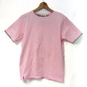 タケオキクチ 半袖Tシャツ クルーネック トップス メンズ Mサイズ ピンク系 TAKEO KIKUCHI 【中古】