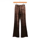 フェリシモ ダンスーズ ベロアパンツ ヨガ バレエ ボトムス レディース Sサイズ ブラウン系 FELISSIMO DANSEUSE 【中古】