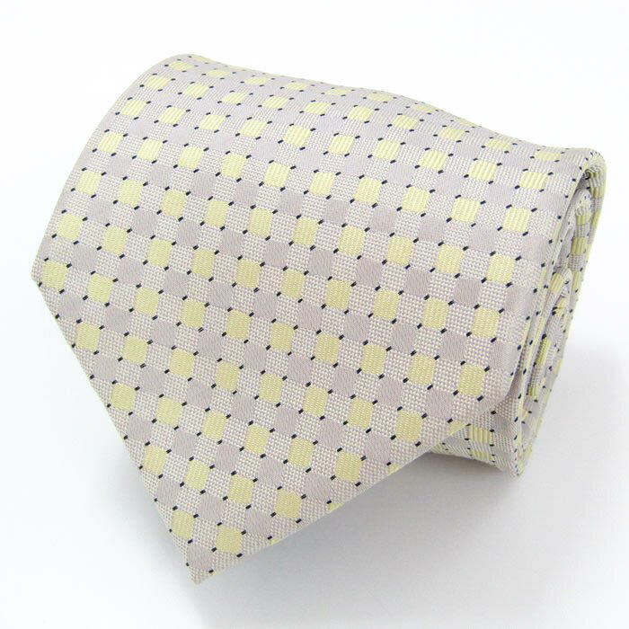 マリオヴァレンティノ ブランド ネクタイ チェック柄 シルク イタリア製 PO メンズ ライトグレー MARIO VALENTINO 【中古】