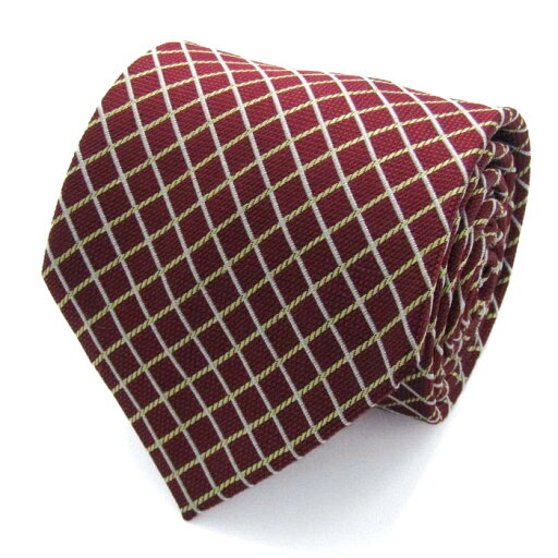 ヘンリーコットンズ ブランド ネクタイ チェック柄 格子柄 シルク PO メンズ ワインレッド Henry Cottons 【中古】 ヘンリーコットンズ ブランド ネクタイ チェック柄 格子柄 シルク PO メンズ ワインレッド Henry Cottons 【中古】