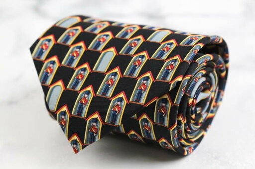 タイラック ブランド ネクタイ シルク 小紋柄 総柄 伊製生地 PO メンズ ブラック Tie Rack 【中古】 タイラック ブランド ネクタイ シルク 小紋柄 総柄 伊製生地 PO メンズ ブラック Tie Rack 【中古】
