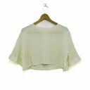 マカフィー ブラウス シャツ トップス 半袖 クロップド丈 シルク100% 日本製 レディース 38サイズ ベージュ MACPHEE 【中古】(4)