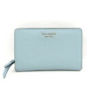 ケイトスペード 二つ折り財布 レザー ウォレット ブランド レディース ライトブルー Kate Spade 【中古】