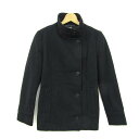 ミッシェルクラン ウールコート スタンドカラー アウター レディース 38サイズ ブラック MICHEL KLEIN 【中古】(4)